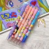 Pens 36 PCS/Lot Kawaii Güzel Kız Pres Jel Kalem Sevimli 0.5mm Siyah Mürekkep İmza Kalemler Promosyon Hediye Kırtasiye Okul Malzemeleri