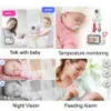 Video Baby Monitor 2.4G Wireless med 3,5 tum LCD 2 Way Audio Talk Night Vision Surveillance Security Camera Type-C laddning L230619