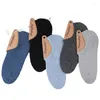 Chaussettes homme 5 paires/lot coupe basse homme couleur unie noir bleu gris respirant coton sport homme court