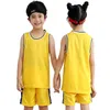 T-shirts Student Voetbal Uniform Trainingspak Kind Sport Jerseys Kids Jongens Meisje Team Basketbal Jersey Pak Voetbal Kleding Uniform 2 Stuks x0628