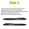 Stylos 50pcs Metal Touch Pen personnalisé Ballpoint Pen papeterie en gros des fournitures d'école personnalisées Lettrage Nom gravé