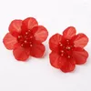 Pendientes colgantes Moda exagerada Flor Pétalo femenino Hipster Personalidad Temperamento Accesorios