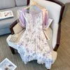 Plus size Dresses 150Kg Size Women Bust 148cm Summer Loose Floral Dress 5XL 6XL 7XL 8XL 9XL 230627