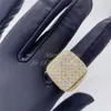 S925 Custom Silver Hip Hop Ring Iced Out Vvs Moissanite Men Good Quality