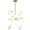 Chandeliers Nordic Bird Cage Chandelier Living Room Bedroom Origami Light Kitchen Hanging Lamp Dining Paper Fixtures