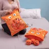 Gefüllte Plüschtiere Kawai Fluffy Puffs Kissen Gefülltes weiches Snackkissen Lebensechtes orangefarbenes käsiges Plüschtier Kindergeburtstag Weihnachten Dekorieren Geschenk J230628