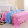 Filtar jacquard andningsbara sängklädda sängkläder sommarkast på bäddsoffa bädds bomullshandduktråd för vuxna barn mjuk 230628
