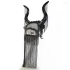 Fermagli per capelli Corna da diavolo Fascia Nappa Maschera Catena Per donne Frange Masquerade Antilope Halloween Demon Horn Copricapo