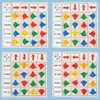 Inne zabawki Drewniane dzieci Montessori Logiczne myślenie Trening Kierunek Kolor Cognition Early Learning Educational Game 230627