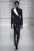 Tasarımcı Kadın Blazer Custom Made Siyah Beyaz Akşam Parti Bayanlar Smokin Slim Fit Ceket Sadece Tek Parça