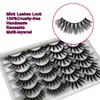 Накладные ресницы 51220Pairs Mink Lashes Fluffy Soft Wispy Natural Cross Наращивание ресниц Многоразовый макияж 230627