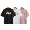 T-shirt rätt palmangel halshuggad björn hög krage gata rund nacke tunn och torr snabbt all-match