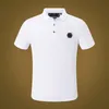 YENI PP erkek Polo Gömlek Yaz Kafatası Elmas Phillip Düz Kısa Kollu Tasarımcı T Gömlek Harajuku Tee Marka Kafatasları Baskı Streetwear FG9007 Tops