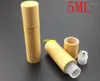 Storage Bottles 100pcs/lot 5ml Bamboo Roll On Plastic Bottle Eyecream Container Steel Roller Essential Oil Lotion Cosmetics