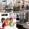 Wanduhren 16 Zoll Digitaluhr Großer Alarm Fernbedienung Datum Woche Temperatur LED-Anzeige Wohnzimmerdekoration