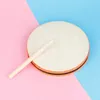 Party Favor 20 * 20cm Tambour à main en bois double tête avec baguette de tambour Percussion Jouet éducatif musical Kids Party Instrument Supplies Q257