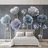 Fonds d'écran Personnalisé Mural Papier Peint 3D Stéréo Fleur Romantique Maison Peinture Salon TV Canapé Chambre Fond Décor