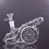 Narguilés verre brûleur à mazout Bong conduite d'eau Dab Rigs barboteur tuyau de fumée forme d'artillerie unique fumer à la main Bong avec tuyaux de brûleur à mazout en aval