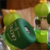 Kaktuskaraffe Glas frisch und tragbar Mini kleiner Wasserreisebecher Anti-Fall und hitzebeständiger kreativer süßer Trendbecher für Mädchen L230620