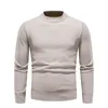 남자 티셔츠 겨울 패션 솔리드 컬러 풀오버 스웨터 캐주얼 다목적 남성 따뜻한 M4XL 230628
