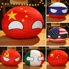 Pluche Poppen 10-50 cm Land Bal Speelgoed Pluche Polandball Hand Warmer Kussen Countryball USSR USA FRANKRIJK RUSLAND UK JAPAN DUITSLAND ITALIË Decor 230627