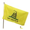 Banner Flags Gadsden Flag Tea Party 3X5 Ft - Tela resistente allo sbiadimento per interni/esterni con occhielli in ottone Drop Delivery Home Garden Festiv Dht09