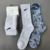 Mens Tech Fleece Designer Tie Dye Womens Glitzy Mid-tube Fashion Cotton Socks Breathable and Wicks Sweat 6 Styles to Choose From