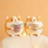 Stuffed Plush Animals Cute Boba Bubble Milk Tea Cup Corgi Dog Plush Toys Stuffed Round Squishy Animals Doll Kids Girls Birthday Gifts Room Decoration J230628