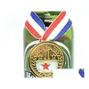 Party Favor Médaille d'or Ouvre-bouteille Ajouter un ruban de cou - Récompense scolaire Bière métallique polyvalente pour les mariages Anniversaires Sports Drop Del Dhrio