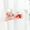 Bags 8 pcs/lot Transparent Unicorn Cactus Pencil Case High Capacity Pencil Box Stationery Pouch Cosmetic bag Office School Supplies