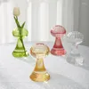 Vase Ins Nordic Glass Vase Living Room装飾創造的な透明な花の装飾ギフトレトロな水耕植物