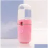 Steamer facciale 30Ml Mini Nano Sprayer Usb Nebizer Umidificatore viso Idratante Anti-invecchiamento Rughe Bellezza delle donne Strumenti per la cura della pelle Xb1 Drop Dhsol