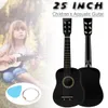 Câbles Guitare acoustique de Basswood 25 pouces avec pic cordes guitare jouet pour enfants et débutant envoie des cadeaux instrument à cordes musicale