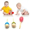 Mini Kleurrijke Kinderen Speelgoed Houten Maracas Bal Rammelaar Speelgoed Zand Hamer Gift Kids Baby Vroeg Leren Muziekinstrumenten Speelgoed
