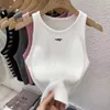 Moda de lujo para mujer Celie T Shirts Sin mangas Mujer Diseñador Chalecos Tanques de verano Camisetas Chaleco Camisa corta Tops de seda de hielo