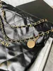 CC Bag 22 Senaste produkter Chan Nel Shopping Clutch Bag Luxury Womens Mens Designer Gold Chain Travel Handväska äkta läder med liten plånbokskorbodi bör