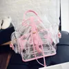 Zaini per la scuola Harajyuku Carino plastica trasparente Vedere attraverso lo zaino trasparente Borsa da viaggio per studentesse da donna Borsa a tracolla Libro in PVC