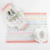 Table Napkin Europe Print Fabric Cotton Linen Placemat Heat Insulation Mat Dining Kids Country Placemats