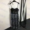 Womens Dress Designer Mesh kjolar bh slip klänningar bokstav tryck kjol kläder två färger