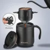 Coffeware Set Coffee Set Portable Camping Tools V60 Coffee Cup Mug Filter Dripper Återanvändbar manuell Grinder Mini Goosenhals Kettle Scales Timer 230627