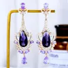 Dangle Earrings GODKI Royal Vintage Waterdrop For Women Wedding Cubic Zirconia Dubai Bridal Costume Jewelry 2023 Summer Party