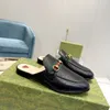 Pantoufle princetown pour hommes de créateurs pour femmes Toile rose noir cuir blanc daim mule chaussures de luxe grande taille 35-44 07