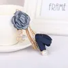 Cloth Rose Flower Key Ring Chiffon Tassel Car Fashion Charm Key Chains Lady Couple Bag Keychain Party Gift