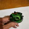 Fabrication de pipes à fumer en verre Narguilé soufflé à la main Bongs Tête de bulle en verre de grenouille colorée
