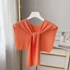 Scarves Pure Color Cross Cloak Women Scarve Blouse Shoulders Scarf Shawll Knitted Shawl Fake Collar Cape