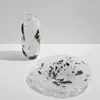 Vazen Luxe Zwart-wit Kleur Bijpassende Handgemaakte Glas Kunst Vaas Ornamenten Desktop Home Bordeaux Decoratieve Fruitschaal