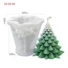 Novo 2021 moldes de vela de silicone de natal diy aromaterapia molde de cera árvore de natal molde de bolo resina molde de sabão gesso fazendo suprimentos