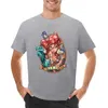 Herrpolos siren t-shirt överdimensionerade t-skjortor anime svarta t-shirts för män