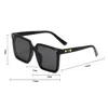 Designer de mode Lettre Femmes Lunettes De Soleil Été Plage Adumbral Lunettes Noir Blanc Belles Lunettes De Soleil Pour Hommes Fleur Lentille