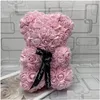 Plush Dolls 25Cm Romantic Valentines Day Gifts Rose Flower Bears Creative Big Hug Bear Christmas Gift Zm1010 Drop Delivery Toys Stuf Dhuit